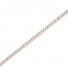Rose Gold Diamond Tennis Bracelet 2.96ct TDW Rose Gold Diamond Tennis Bracelet 2.96ct TDW